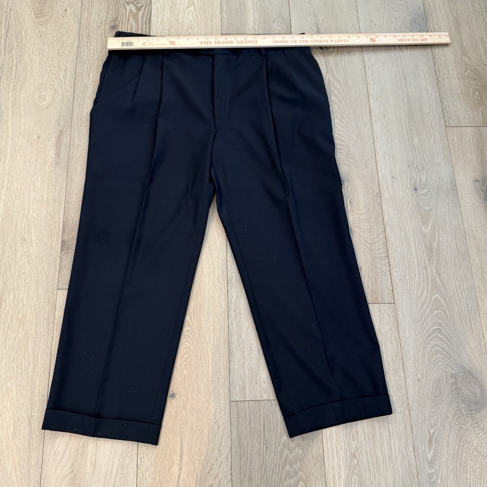 Jos A Bank Traveler Mens 48R 98% Wool Blend Suit Navy W/Pant 42X26.5 Cuffed - Picture 6 of 14